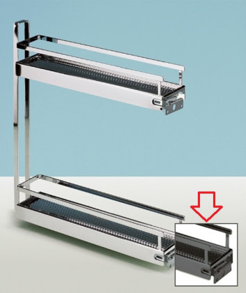 HETTICH 9277605 čelný výsuv Style 2-poschodový KB150/90° antracit