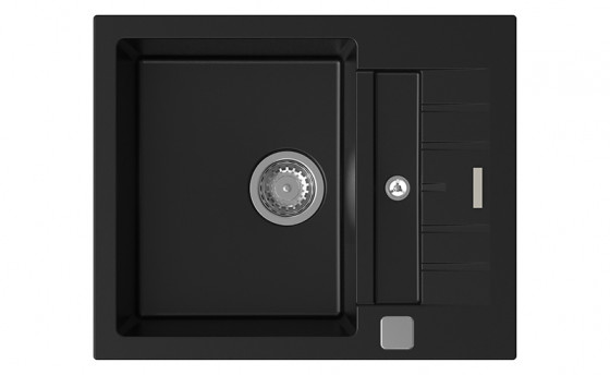 StrongSinks S3 Drez granit Vardar 615, 615x500 mm, odkvapávač+vanič. čierny