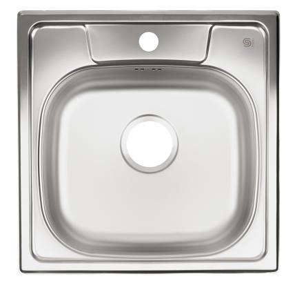 StrongSinks S1 Eko Drez nerez satén/horná plocha brúsená 488x488, horná montáž