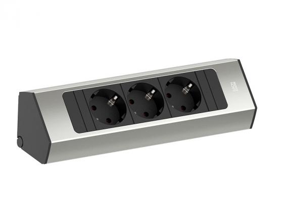 BACHMANN 932.000 Casia 2, 3x230V, imitácia nerezi Schuko