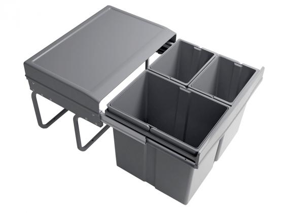 GOLLINUCCI Sorter Linea 297 500mm 1x15l+2x7,5l šedá