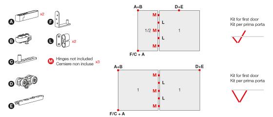 TERNO Versatile sada,fixní dvojkřídlo,80kg,magnety,2400mm,černá TERNO Versatile sada,fixní dvojkřídlo,80kg,magnety,2400mm,černá