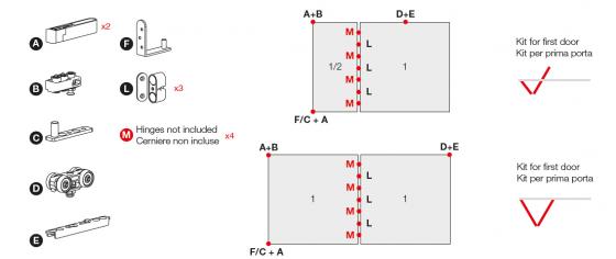 TERNO Versatile sada,fixní dvojkřídlo,80kg,magnety,3000mm,černá TERNO Versatile sada,fixní dvojkřídlo,80kg,magnety,3000mm,černá