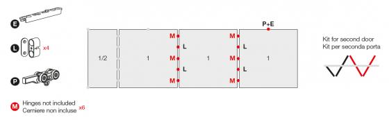 TERNO Versatile sada,posuvné dvojkrídlo,(30)40kg,magnety,2400mm,čierna TERNO Versatile sada,posuvné dvojkrídlo,(30)40kg,magnety,2400mm,čierna