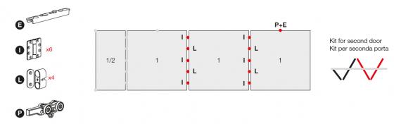 TERNO Versatile sada,posuvné dvojkřídlo,(30)40kg,závěsy+magnety,2400mm,černá TERNO Versatile sada,posuvné dvojkřídlo,(30)40kg,závěsy+magnety,2400mm,černá