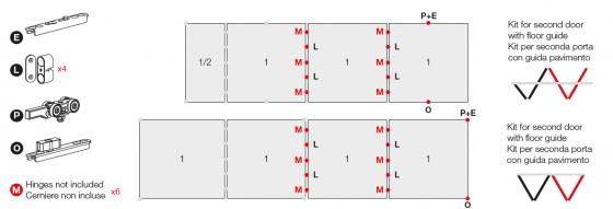 TERNO Versatile sada,posuvné dvojkřídlo,(30)40kg,magnety,2400mm,spodní,černá TERNO Versatile sada,posuvné dvojkřídlo,(30)40kg,magnety,2400mm,spodní,černá