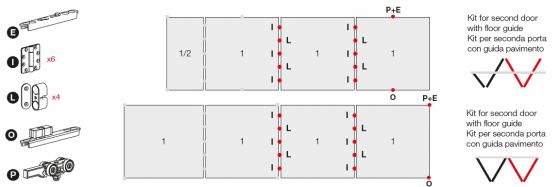 TERNO Versatile sada,posuvné dvojkrídlo,(30)40kg, záves+mag.,2400mm,spod.,čierna TERNO Versatile sada,posuvné dvojkrídlo,(30)40kg, záves+mag.,2400mm,spod.,čierna