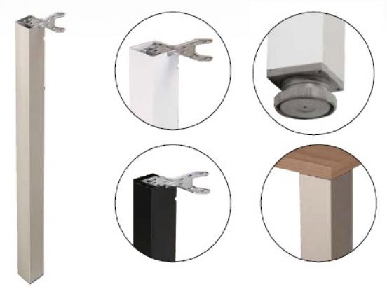 StrongLegs stolová noha TA001, 710R/80x80mm, čierna matná