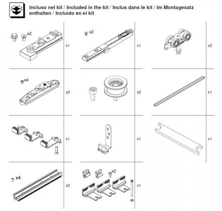 TERNO T-Belt Step sada kovania pre prostredné dvere 80kg čierna