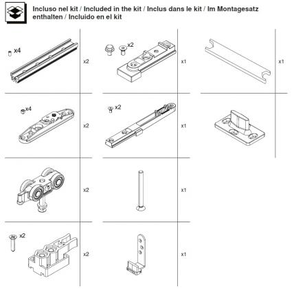 TERNO T-Belt Step sada kovania pre fixné dvere 80kg čierna