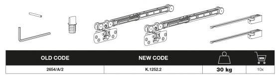 TERNO Living Top sada kovania pre vložené dvere 2x tlmič 30kg