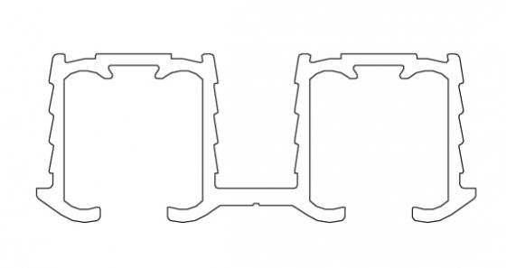TERNO Living Top horné vedenie dvojité 2652/A elox strieborný 2m 30kg