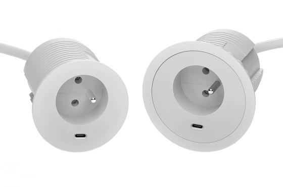 VersaTag 1x 230V, 1x USB-C, biela