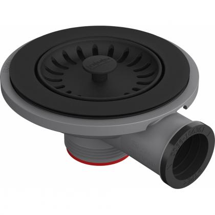 FRANKE Příslušenstvo Colorline sítkový ventil matná čierna s odbočkou na prepad