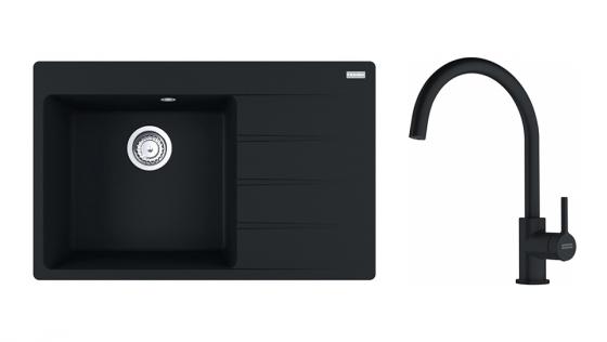 FRANKE Set G272MČ CNG 611-78 TL/2 m.čierna + FC 6018.901