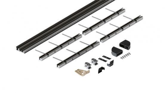 HAWA 52091 Folding Concepta III do puzdra spodný profil pre 4 dvere strieborná