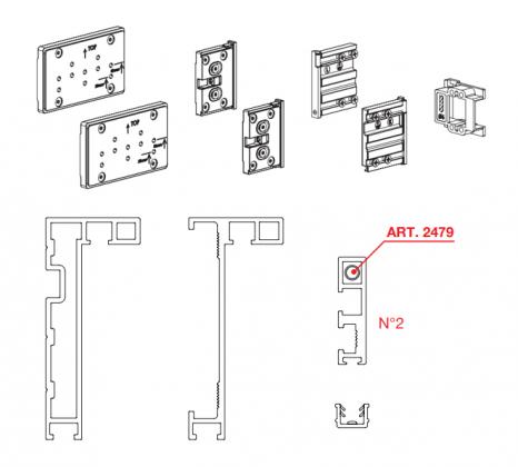 TERNO Fine kompletní sada profilů pro vnitřní dveře 1400x2700mm,28mm,černý elox