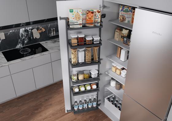 K-KES Tandem Side III, potravinová skriňa, Arena Style, 600/1700mm, antracit