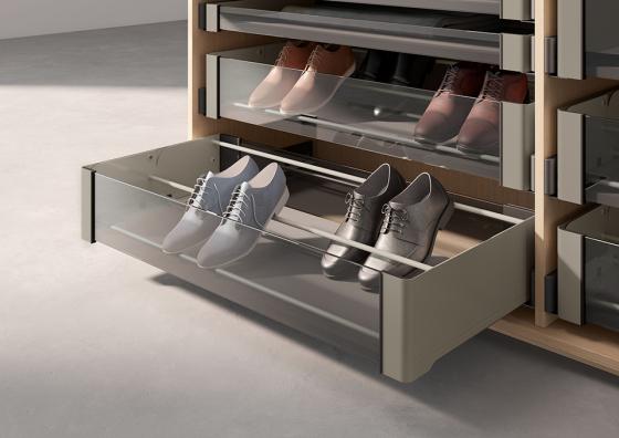 K-KES Conero, zásuvka na obuv a čelná+zadná výplň, H168/475, KB=500, champagne