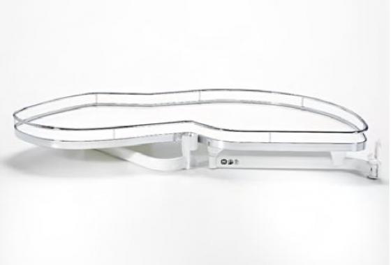 KES 235010 LeMans II, rohové police, Arena Classic, 400mm, pravý - biela/chróm