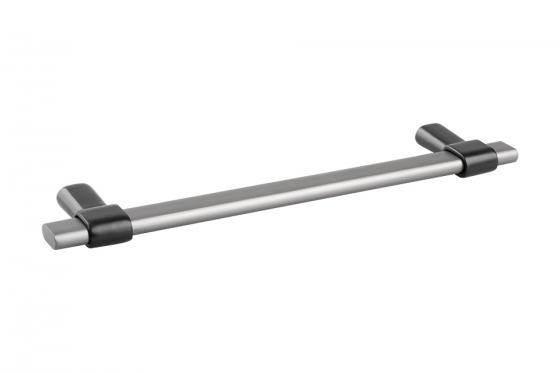 TULIP Úchytka Joliet 160 steel grey/čierna brúsená