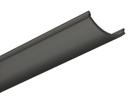 StrongLumio krycia lišta k LED profilom Angular naklapavácia, 3030mm, čierna