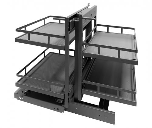 StrongWire rohový mechanizmus, 900mm, s tlmením, pravoľavý, tmavo šedá