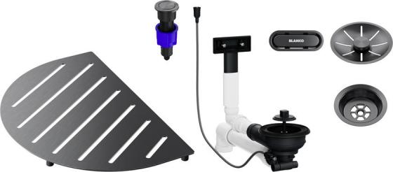 BLANCO 527996 Príslušenstvo k drezom Oovalon Components – Satin Dark Steel