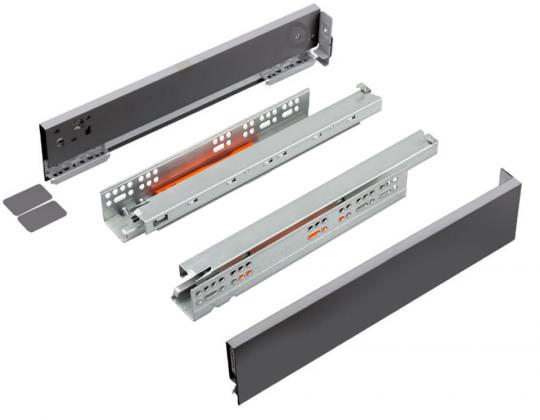 K-StrongMax 16 zásuvka H89/350mm push, sivá