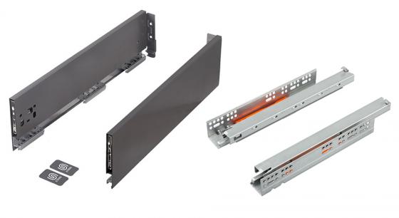 K-StrongMax 16 zásuvka H121/450mm push, sivá