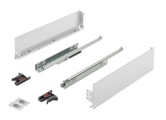 K-StrongMini zásuvka 121/400mm, tlmený čiastočný výsuv 25kg, biela