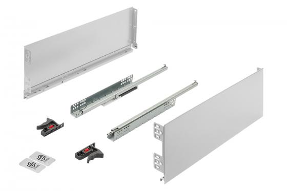 K-StrongMini zásuvka 185/500mm, tlmený čiastočný výsuv 25kg, biela