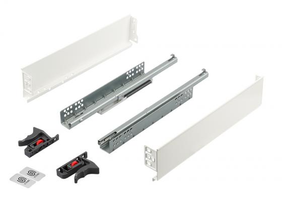 K-StrongMini zásuvka 89/500mm, tlmený plnovýsuv 30kg, biela