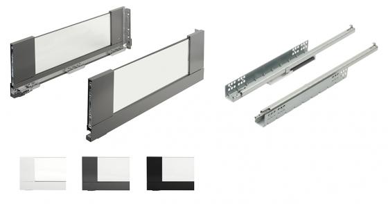 K-StrongMax Uni 18 zásuvka H185/550mm bok sklo, sivá