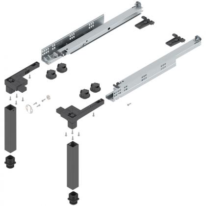 BLUM Z95.4600 Space Step, sada 460mm, tmavo šedá OG