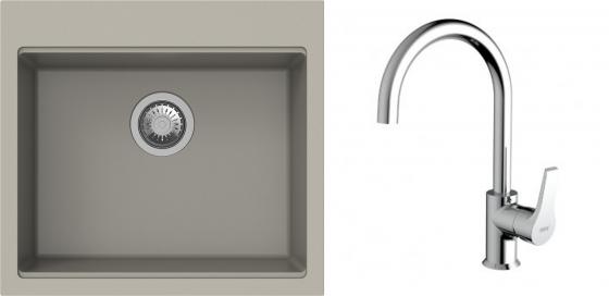 K-StrongSinks S3 Set drez Ipel 560x510mm granit béžový + Batéria Rhona chróm