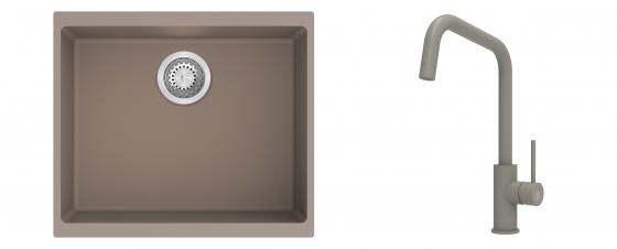 K-StrongSinks S3 Set drez Hron 530x460mm granit béžový + Batéria Arda béžová