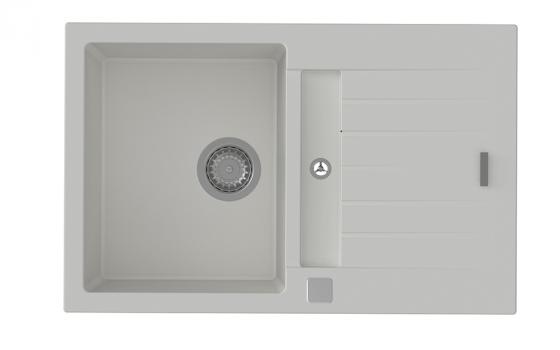 StrongSinks S3 Drez granit Vardar 780 780x500mm s odkapem a vaničkou bílá