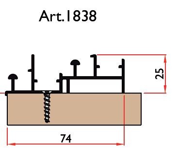 TERNO Space Air 36- horný profil 1838/G 3m