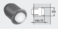 BLUM 993.706 dorazová čočka závrtná sivá výška 2,5mm