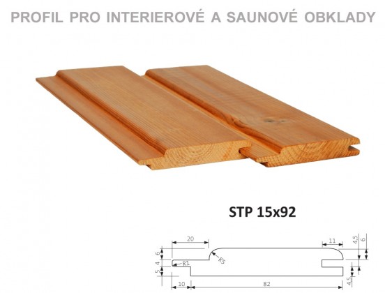PALUBOVKY sauna BOROVICA ThermoWood Softline (STP) 2100/92/15