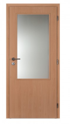 DVERE BUK 80 2/3 Ľ fólia BB zámok, sklo kôra čistá
