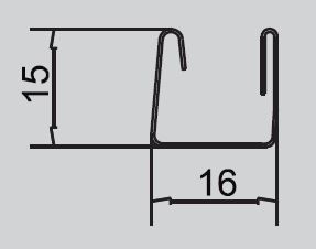 IC-vodiaca lišta 10mm, 2,4m elox str.
