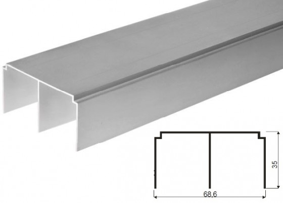 SEVROLL Simple horné vedene 3m strieborná