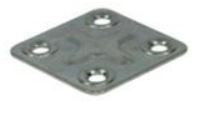 Spojovací plech 40x37 zinok biely