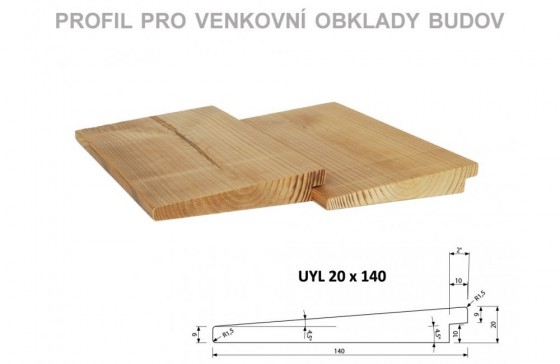 PALUBOVKY fasáda BOROVICA ThermoWood diagonal (UYL) 4200/140/20