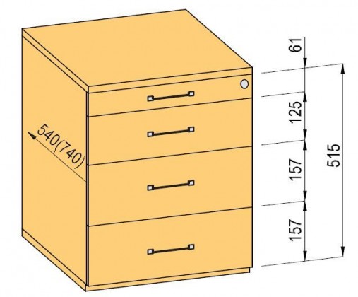 K-BBP kontaj. komplet 540mm typ 2/ver. 1 (kov.zás.,čiast. výs.,doťah)