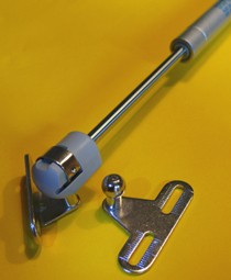 STRONG plynový piest 24mm/80N strieborný bez príchytu na dvierko