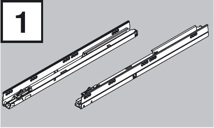 BLUM 576.5001B výsuv Tandembox 500mm 65kg P+Ľ