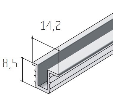 S-S03 vodiaci profil alu elox 1,2m